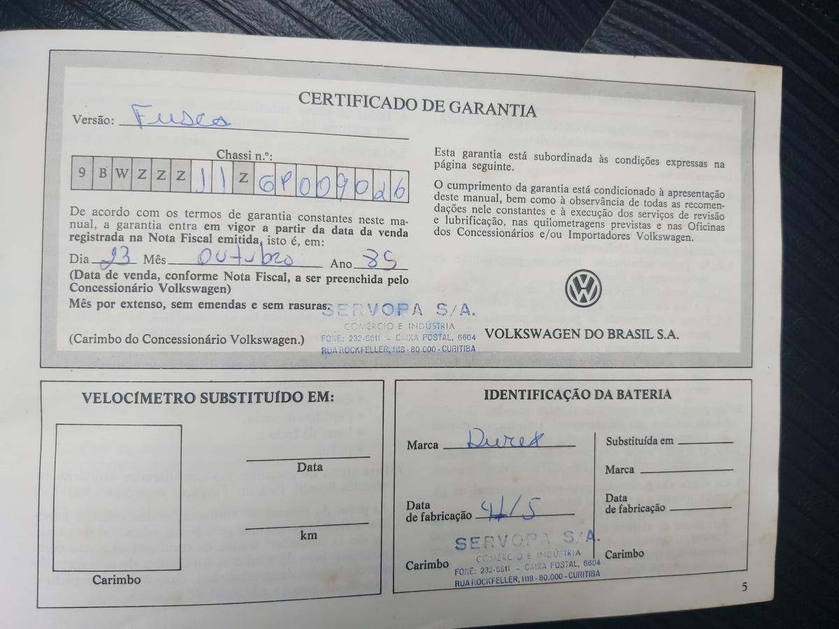 Fusca - Foto #12 do anúncio à venda de Carro clássico