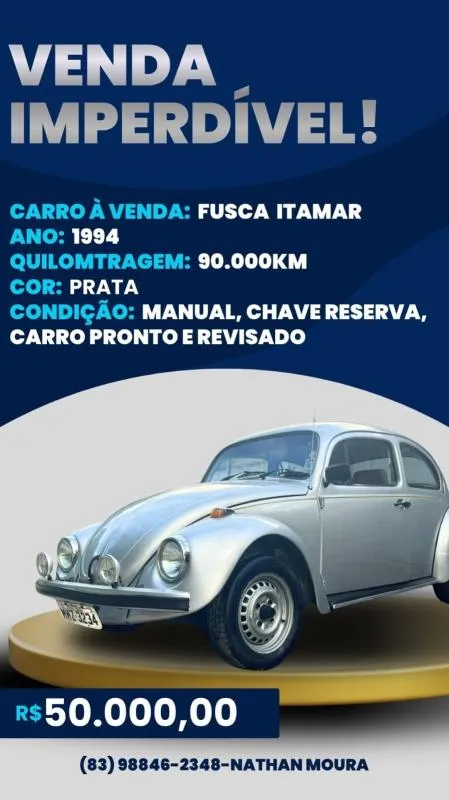 Fusca - Foto #16 do anúncio à venda de Carro clássico